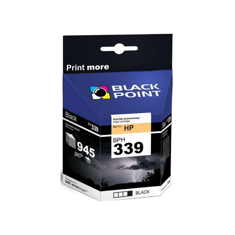 Tusz BLACK POINT do HP 339 C8767EE Czarny 32 ml BPH339