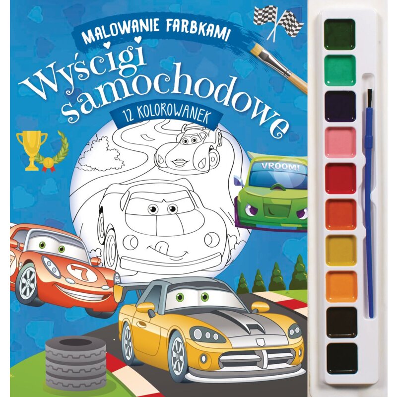 Malowanie farbkami. Wyścigi samochodowe Izabella Sieńko-Holewa