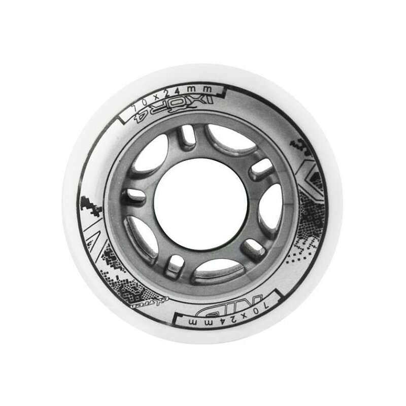 Kółka do łyżworolek NILS EXTREME PU 82A 70 x 24 Przezroczysty