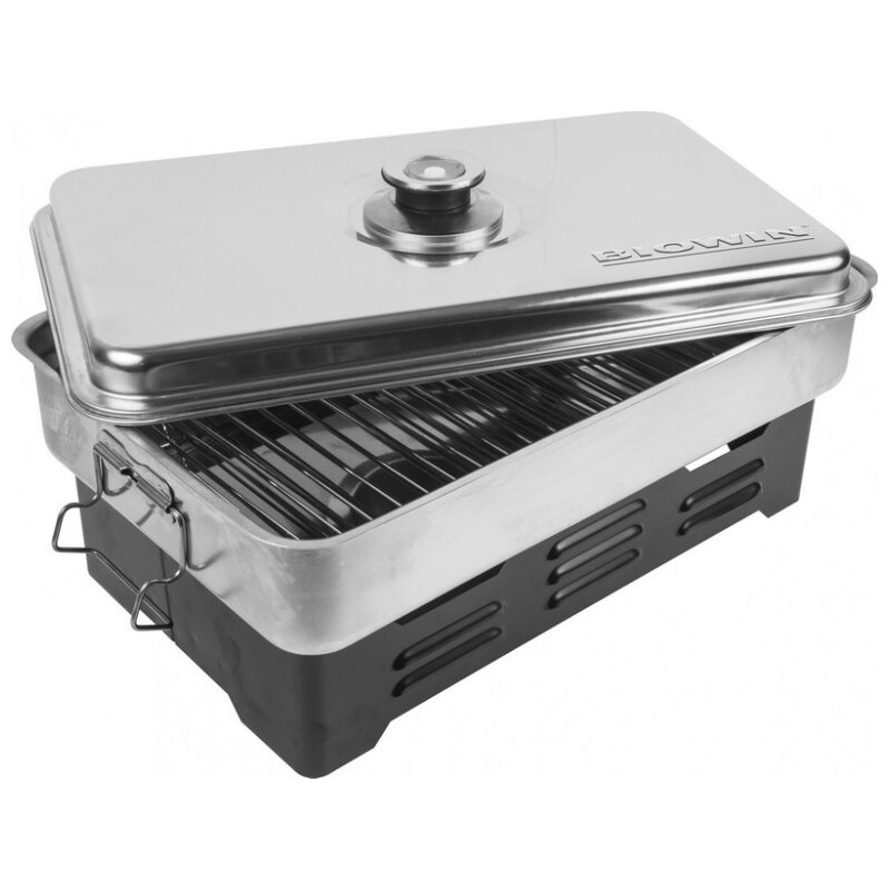 Wędzarnia BIOWIN 330001 z termometrem 27 x 42 x 21 cm Srebrny