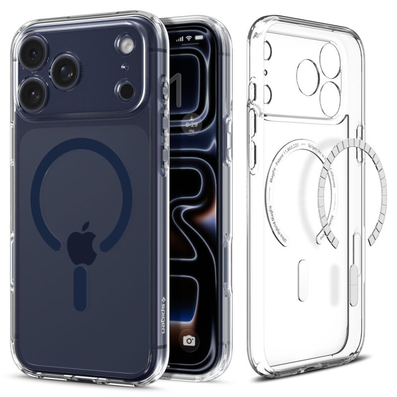 Etui SPIGEN Ultra Hybrid Mag MagSafe do Apple iPhone 17 Pro Przezroczysto-granatowy