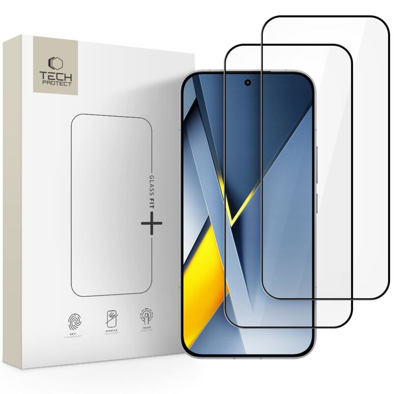 Szkło hartowane TECH-PROTECT Glass Fit+ do Xiaomi Poco F8 Ultra Czarny (2 szt.)