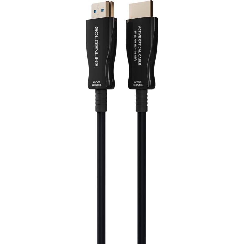 Kabel optyczny HDMI - HDMI GOLDENLINE 15 m