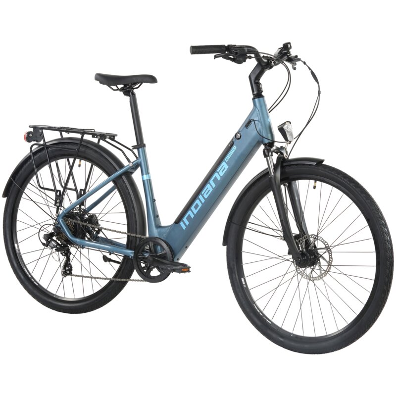 Rower elektryczny INDIANA E-Trekking 3.0 U19 28 cali Niebieski