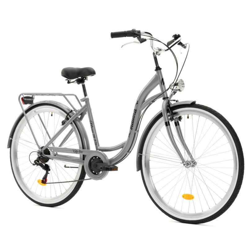 Rower miejski INDIANA Moena S7B 28 cali damski Srebrny
