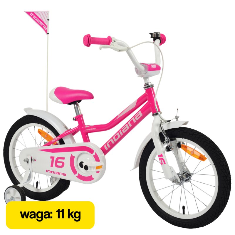 Rower dziecięcy INDIANA Roxy Kid 16 cali Różowy Wzrost: 100-120 cm Wiek: 4-5 lat
