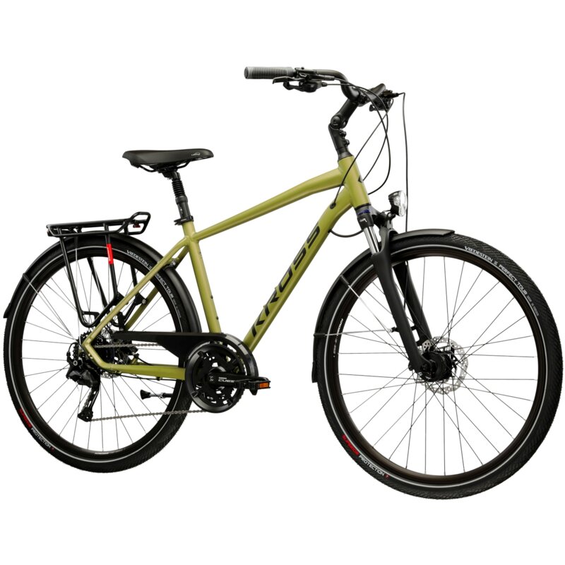 Rower trekkingowy KROSS XPRT M19 28 cali męski Zielono-czarny