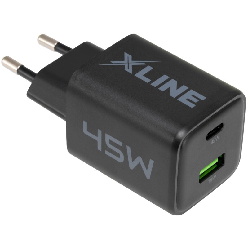 Ładowarka sieciowa XLINE WCG452K 45W GaN Czarny ładowarka do telefonu USB, USB-C