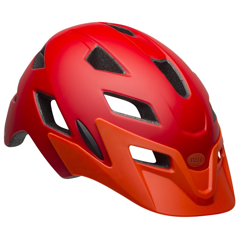 Kask rowerowy BELL Sidetrack Czerwono-pomarańczowy dla Dzieci (50-57 cm)
