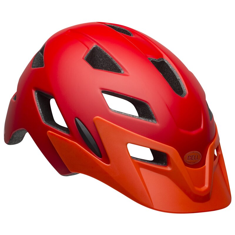 Kask rowerowy BELL Sidetrack Czerwono-pomarańczowy dla Dzieci (47-54 cm)