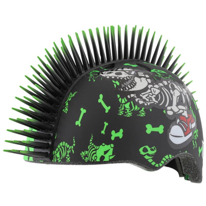 Kask rowerowy RASKULLZ Radasaurus Czarno-zielony dla Dzieci (rozmiar XS)