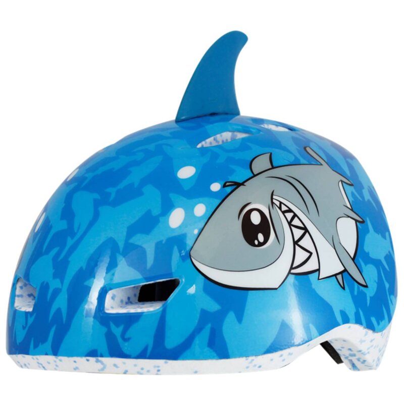 Kask rowerowy RASKULLZ Shark Fin Niebiesko-szary dla Dzieci (rozmiar XS)