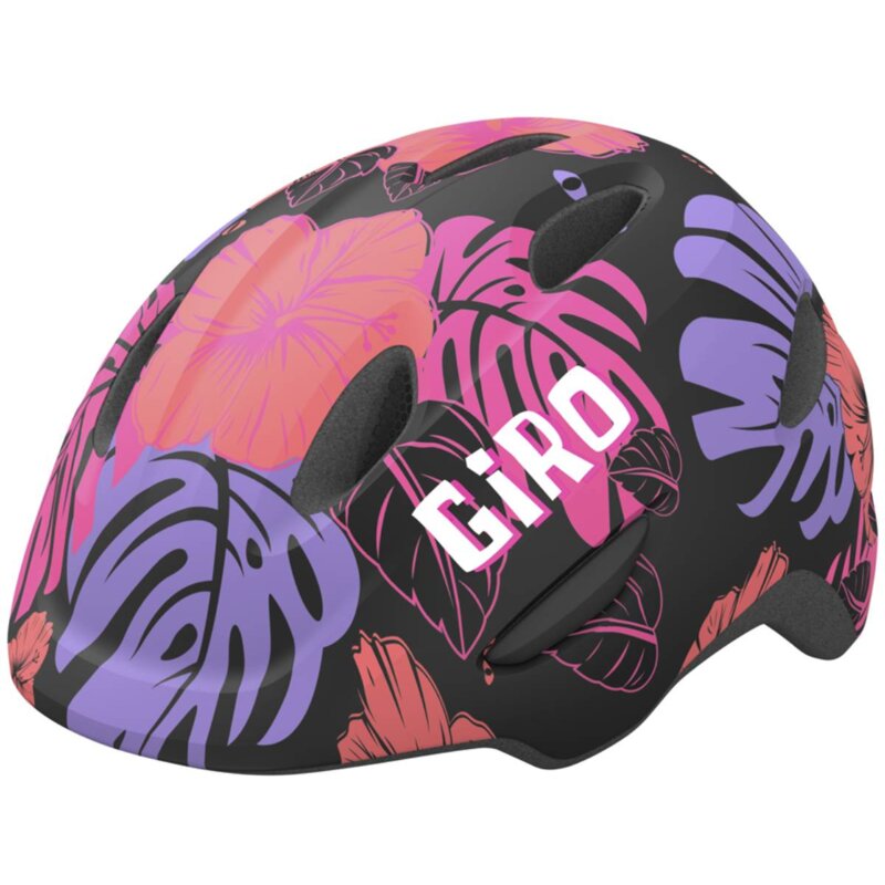 Kask rowerowy GIRO Scamp Czarno-fioletowy dla Dzieci (rozmiar XS, 45-49 cm)
