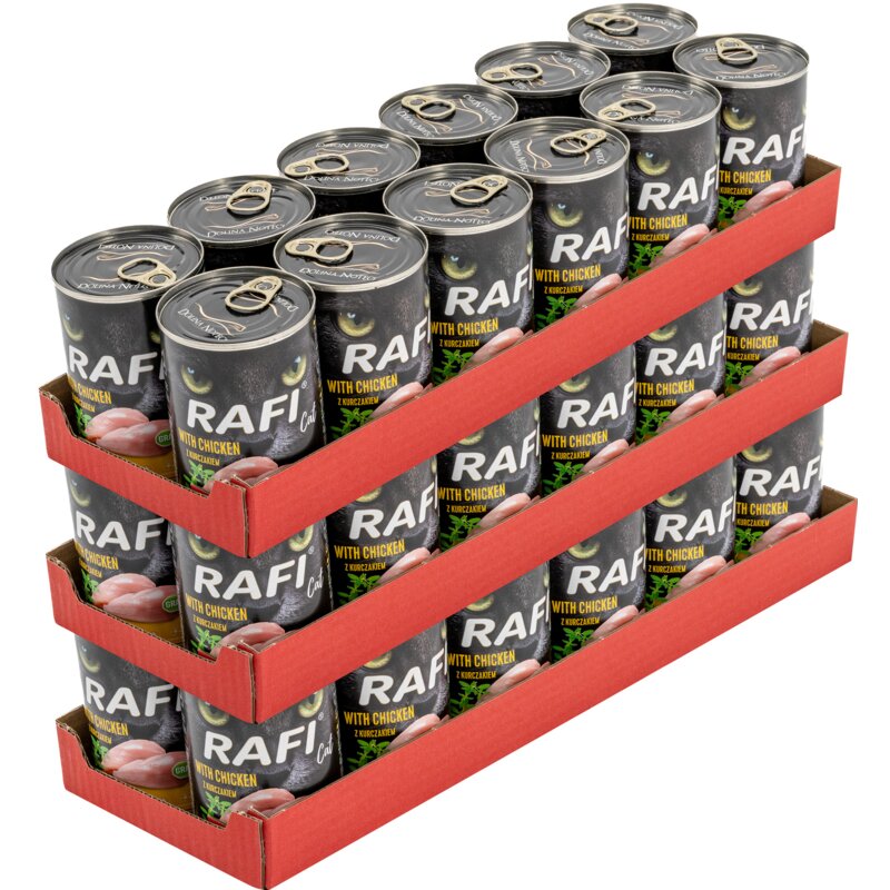 Karma dla kota RAFI Cat Adult z kurczakiem 36 x 400 g