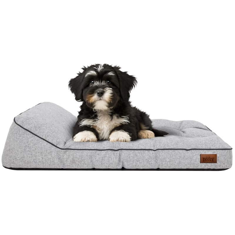 Legowisko dla psa DOGGY Destiny Popielaty M 80 x 52 x 9 cm