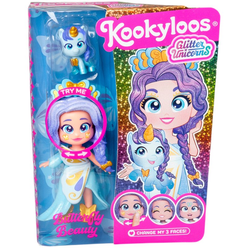 Lalka KOOKYLOOS Glitter Unicorns Dolls Butterfly Beauty PKL10V124IN20