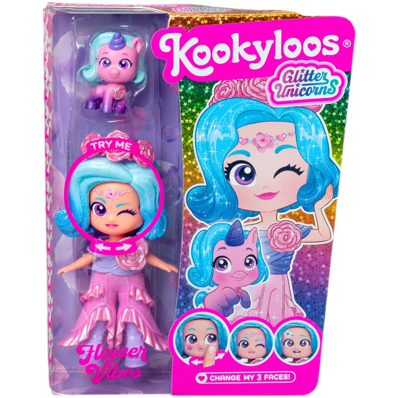Lalka KOOKYLOOS Glitter Unicorns Dolls Flower Vibes PKL10V124IN50