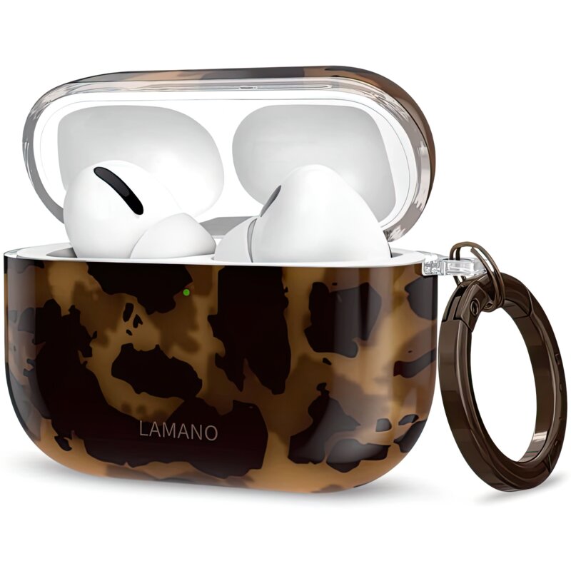 Etui na słuchawki TECH-PROTECT Lamano do Apple Airpods Pro 1/2 Brązowo-czarny