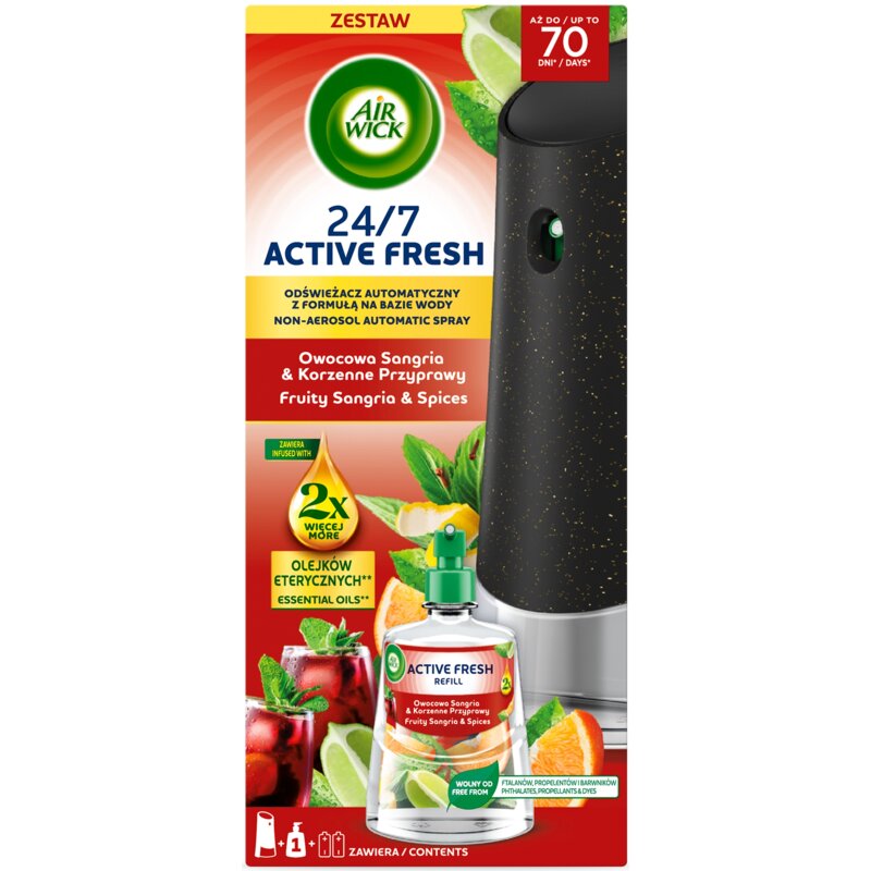 Odświeżacz powietrza AIR WICK Active Fresh Owocowa Sangria i korzenne przyprawy 228 ml