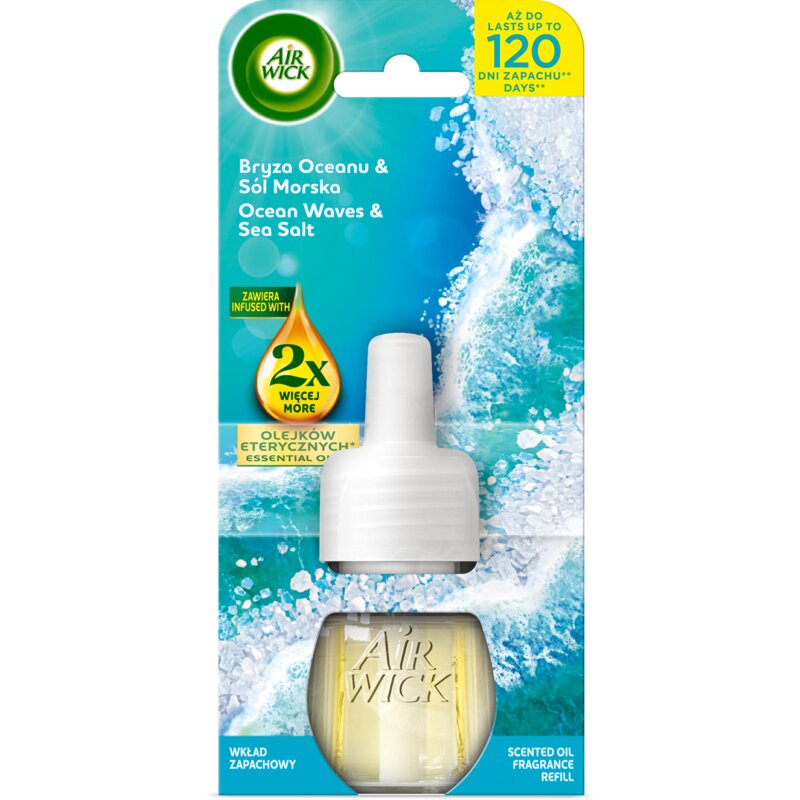 Wkład do odświeżacza powietrza AIR WICK Essential Oils Bryza oceanu i sól morska 19 ml