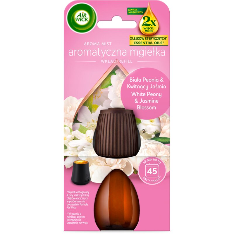 Wkład do odświeżacza powietrza AIR WICK Aroma Mist Biała peonia i kwitnący jaśmin 20 ml
