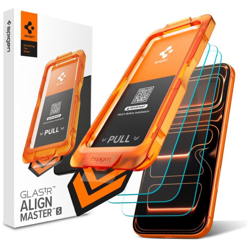 Szkło hartowane SPIGEN ALM Glas.TR Slim do Apple iPhone 17 Pro (3 szt.)
