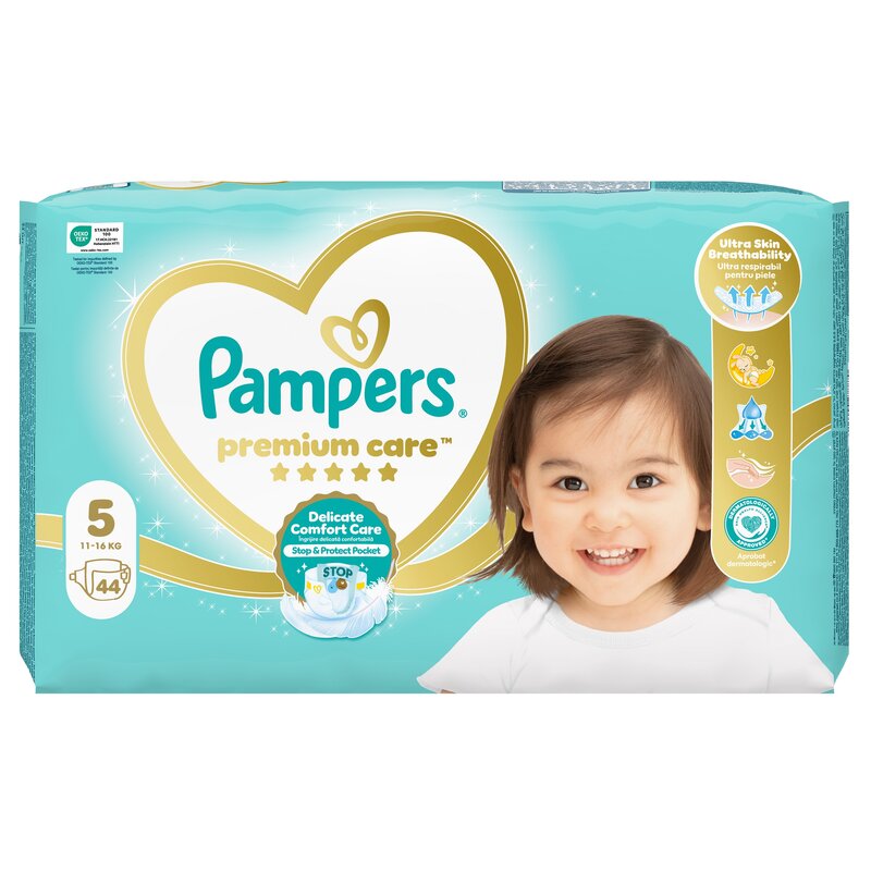 Pieluchy jednorazowe PAMPERS Premium Care 5 Junior 11-16 kg (44 sztuki)