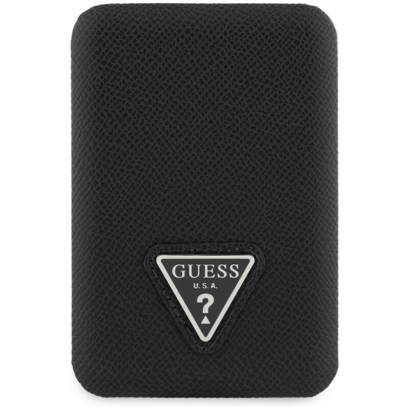 Powerbank GUESS Grained Triangle MagSafe 5000 mAh 20W Czarny