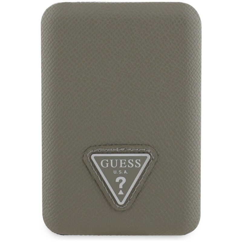 Powerbank GUESS Grained Triangle MagSafe 5000 mAh 20W Brązowy