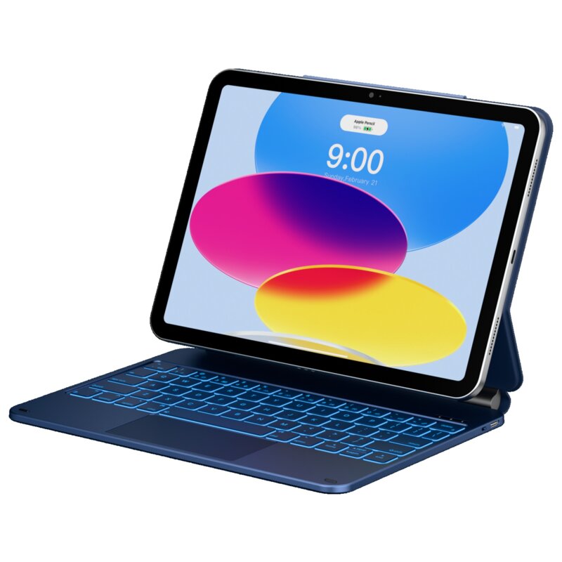 Etui na iPad TYPECASE Edge Błękitny pacyfik Klawiatura