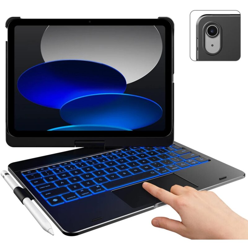 Etui z klawiaturą TYPECASE Flexbook Touch do iPad 10.9/11 cali, Czarny