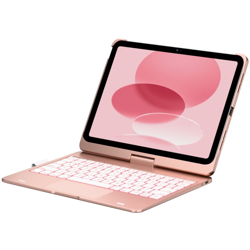 Etui na iPad TYPECASE Flexbook Touch Różany Klawiatura