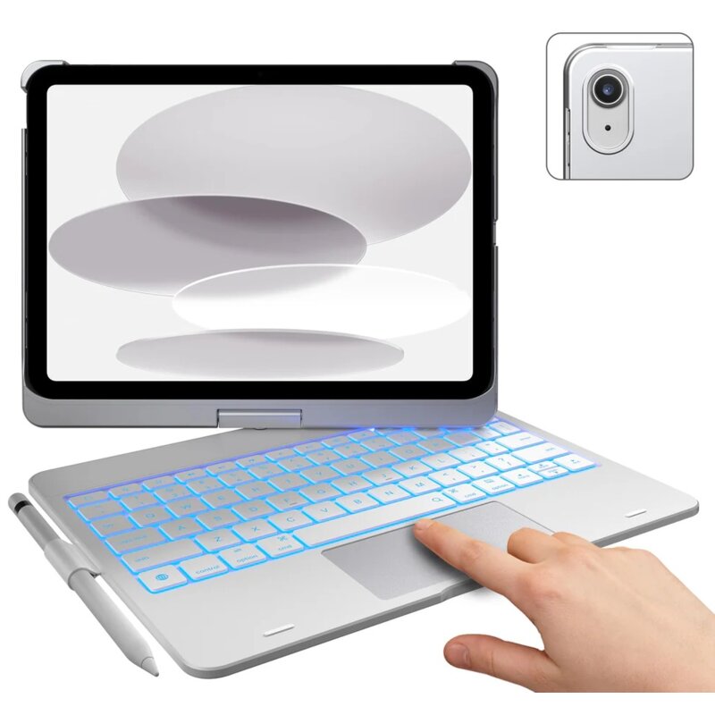 Etui z klawiaturą TYPECASE Flexbook Touch do iPad Srebrny