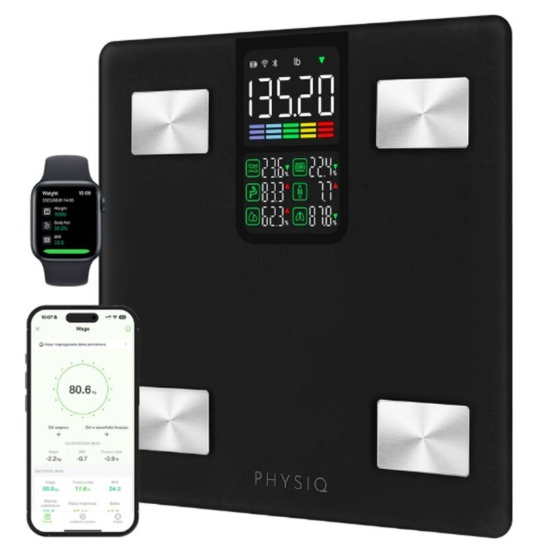 Waga łazienkowa PHYSIQ 2101 Czarny