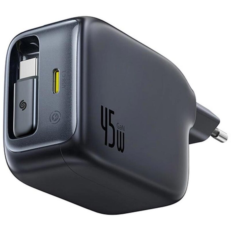 Ładowarka sieciowa BASEUS EnerCore CJ11 45W Czarny ładowarka do telefonu USB-C + zintegrowany kabel