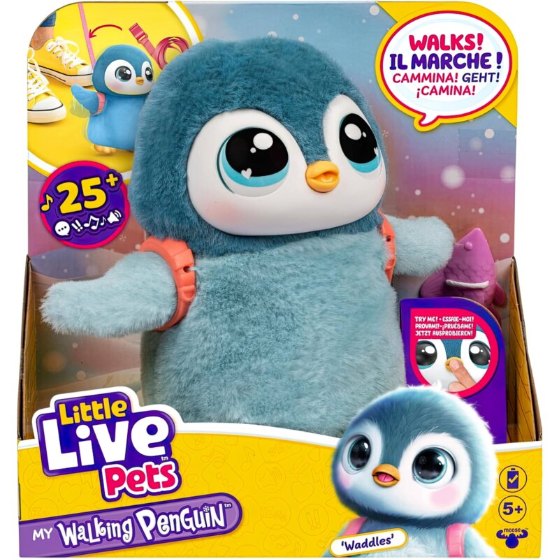 Zabawka interaktywna MOOSE Little Live Pets Interaktywny Pingwin Waddles 26535