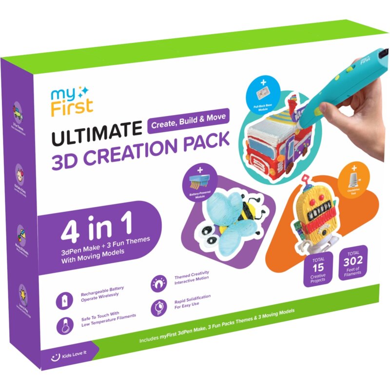 Zestaw edukacyjny MYFIRST 3dPen Make Creator Kit PCL, Średnica dyszy 0.9 mm Niebieski