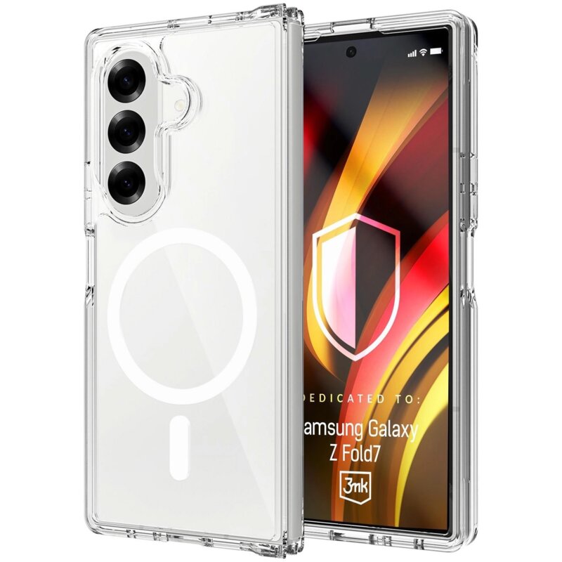 Etui 3MK Hardy Liqforce MagCase do Samsung Galaxy Z Fold 7 Przezroczysty