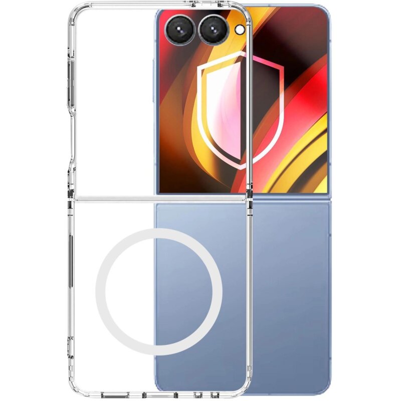Etui 3MK Hardy Liqforce MagCase do Samsung Galaxy Z Flip 7 Przezroczysty