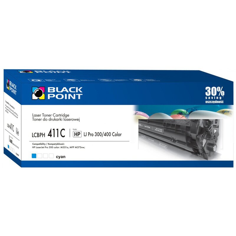 Black Point LCBPH411C (zamiennik CE411A nr 305A) Błękitny
