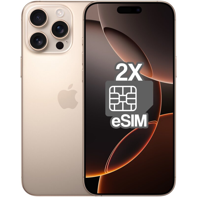 Smartfon APPLE iPhone 16 Pro Max 5G 256GB 6.9" 120Hz Tytan pustynny 2x eSIM