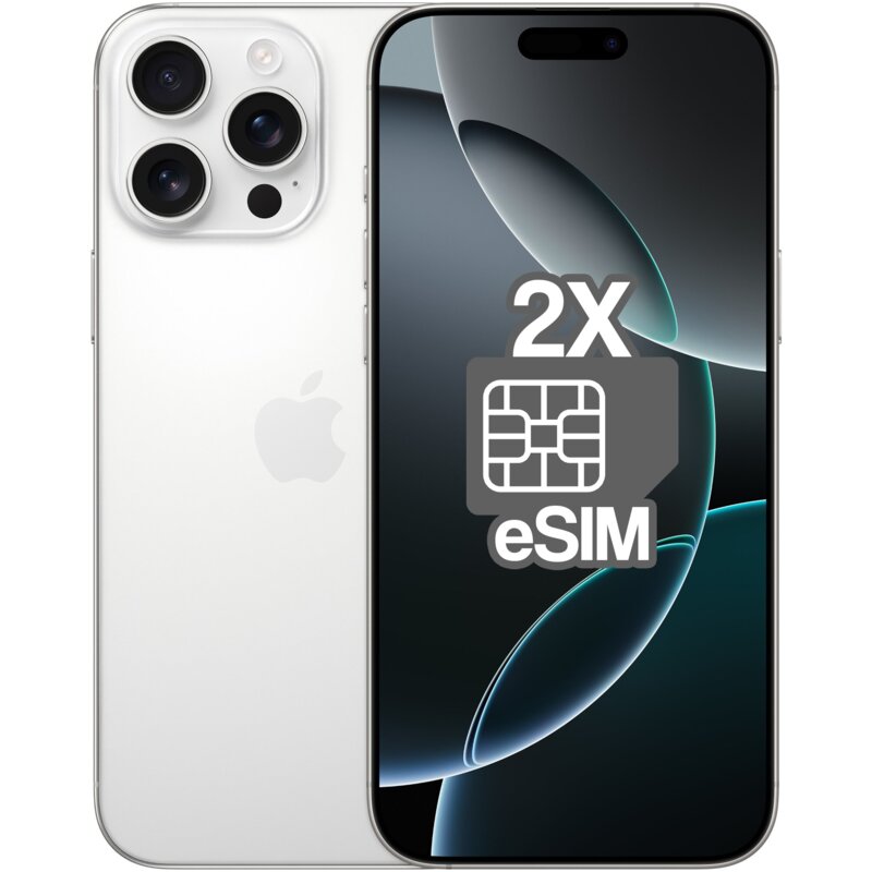 Smartfon APPLE iPhone 16 Pro Max 5G 256GB 6.9" 120Hz Tytan biały 2x eSIM