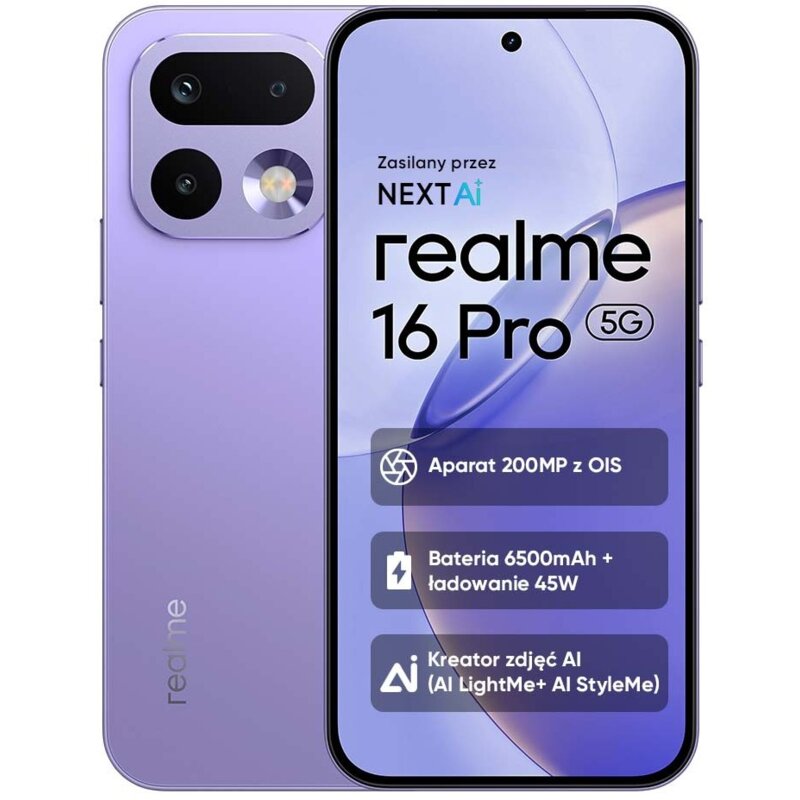Smartfon REALME 16 Pro 5G 8 GB/ 256 GB Fioletowy