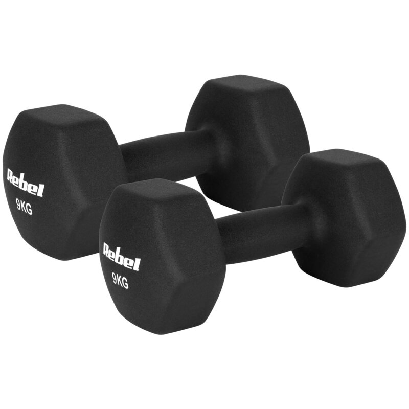 Zestaw hantli REBEL ACTIVE RBA-2330-8 (2 x 9 kg)