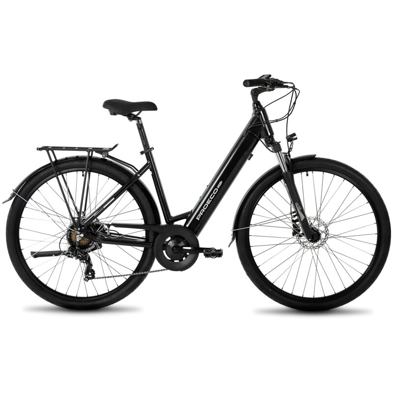 Rower elektryczny PROECO Wave AN 1.0 28191419-B U19 28 cali Czarny