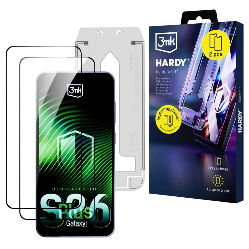 Szkło hartowane 3MK Hardy Hardura 9H do Samsung Galaxy S26+ (2 szt.)