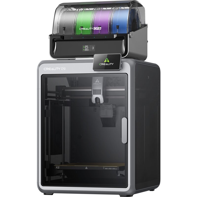 Creality K2 Combo 3D Printer, CFS System, Up to 16-Color Printing, 260×260×260mm