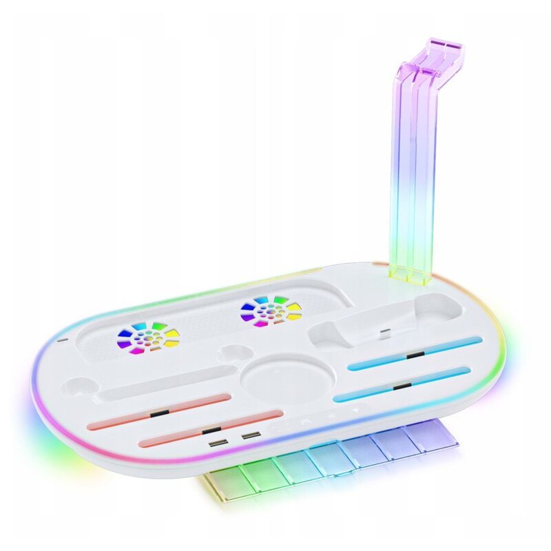 Stacja ładująca RGB + organizer JYS NS2322-V1 do Nintendo Switch 2 Biały