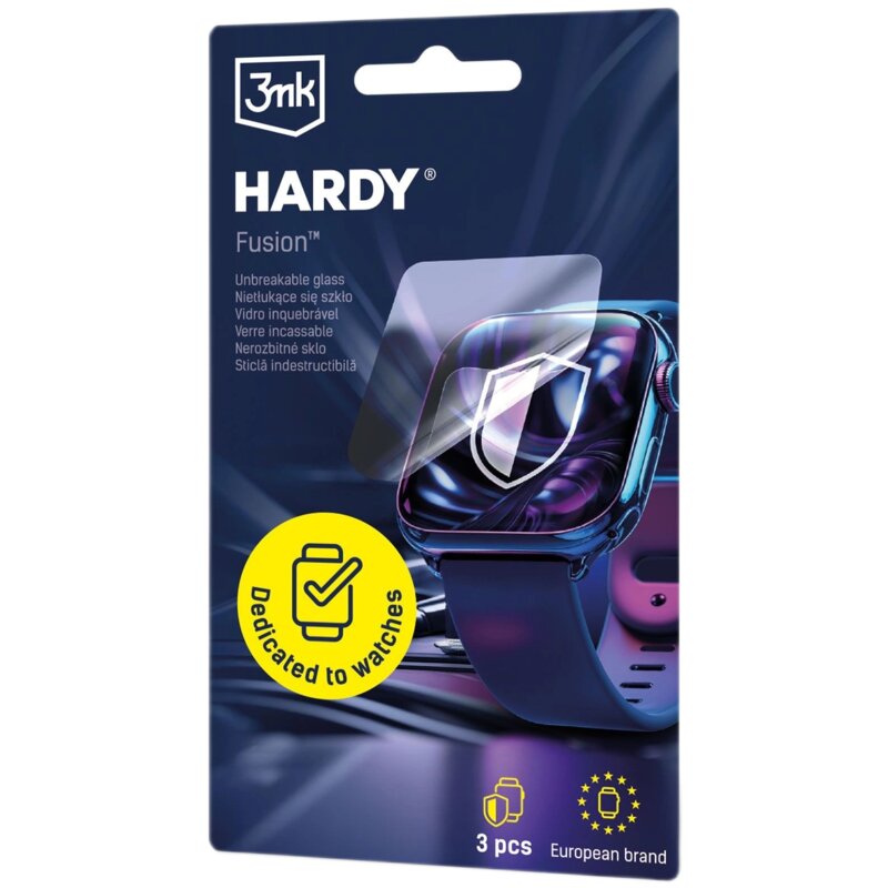 Szkło hybrydowe 3MK Hardy Fusion Watch Protection do Garmin Fenix 8 Pro 51mm (3szt.)