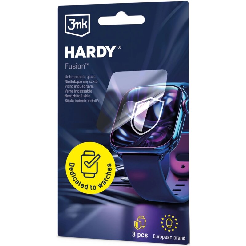 Szkło hybrydowe 3MK Hardy Fusion Watch Protection do Realme Watch 5 39mm (3szt.)
